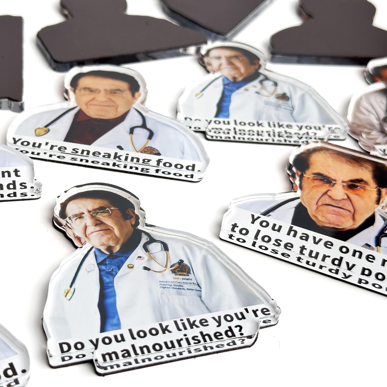 Dr Now Magnets Set Funny Dr. Now My 600 Lb. Life Fridge Magnet Set, Weight Loss, You Not Gonna Starve, Why You eat so Much? You're Sneaking Food. (A-7set)