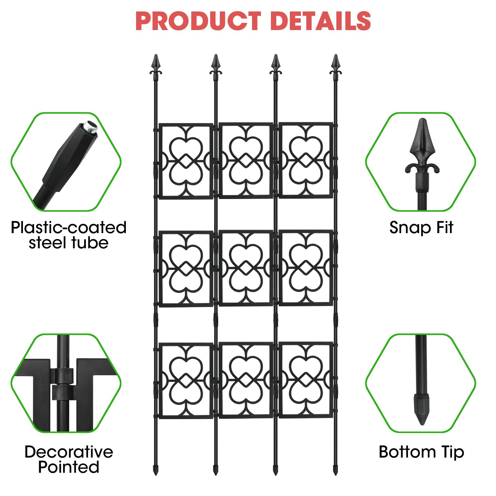 MQHUAYU 78.74" H*35.43" W Climbing Plant Outdoor Trellis, Rust Resistant Sturdy Garden Trellis with Thickened PE Plastic, Trellis Screen Plant Stand for Climbing Roses Clematis Vines Vegetables