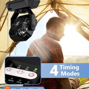 Portable Fan Rechargeable, 20000mAh Battery Powered Fan with LED Lantern, Table Fan, Camping Essentials, USB C Battery Operated Camping Fan for Travel, Picnic, Barbecue, Fishing, Office, Home