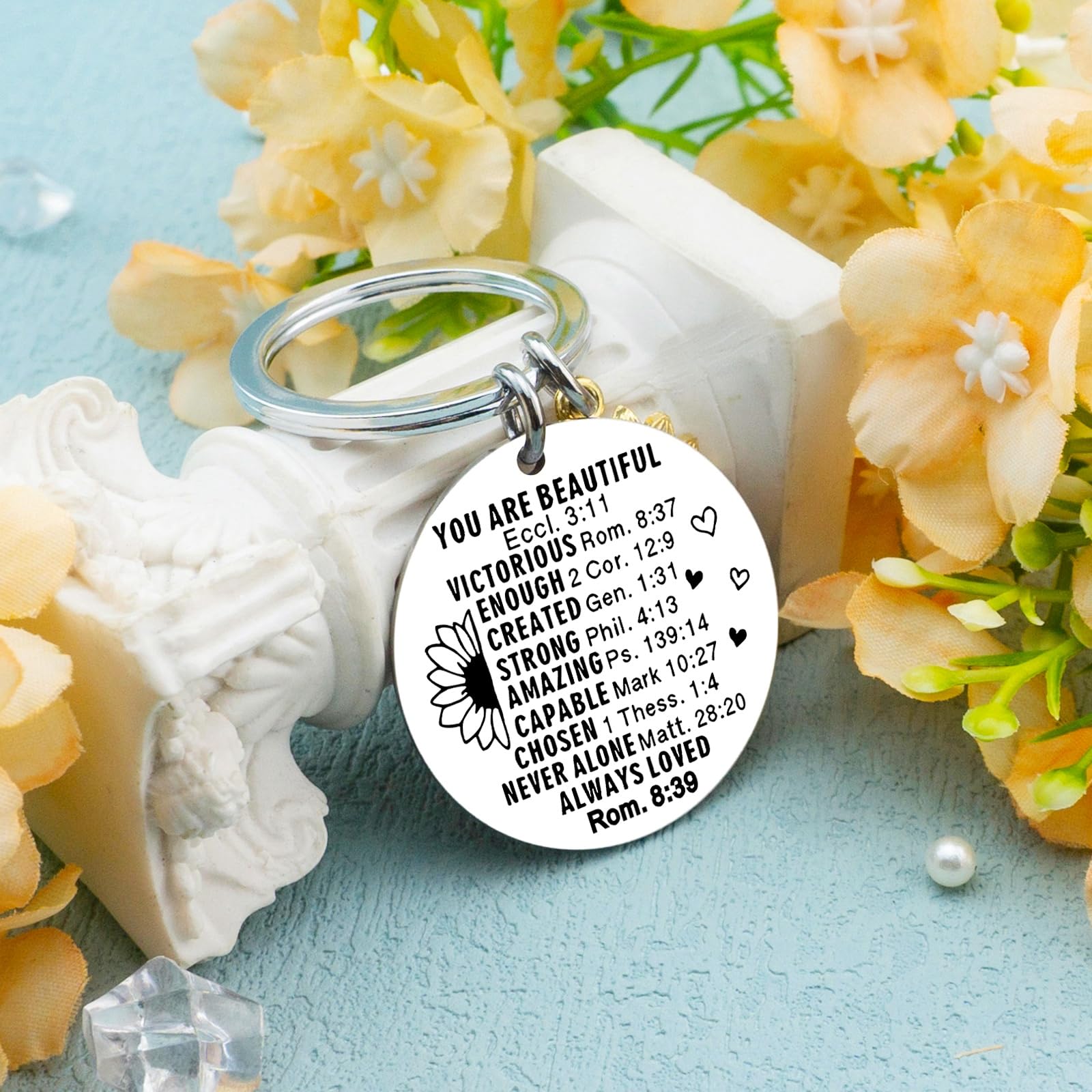 igvean Christian Gifts Keychain for Women Bulk Religious Gifts Bible Verse Gift Inspirational Christian Gifts for Female Friends You Are Inspiration Present Christmas Gifts for Her