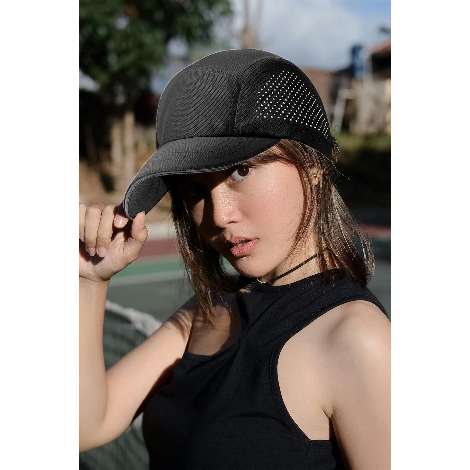 Oversize XXL Women Men Quick Drying Baseball Cap Sun Hats Mesh Lightweight UV Protection Sports Cap for Big Head Black