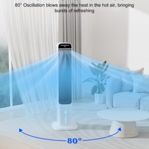 Uthfy Tower Fan for Bedroom,Fans that Blow Cold Air,41"Evaporative Air Cooler Swamp Cooler with 4L Tank & 4 Ice Packs,Oscillating Fan with Remote Control,Quiet Floor Standing Fan for Room