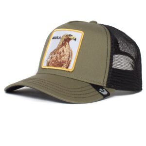 Goorin Bros. The Farm Unisex Spanish-Language Adjustable Mesh Trucker Hat, Moss (Aguila Dorada), One Size