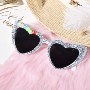 YOGFIT Singer Sunglasses for Fans Heart Sunglasses for Women Heart Shape Glasses Fans Support Props Gift for Fans