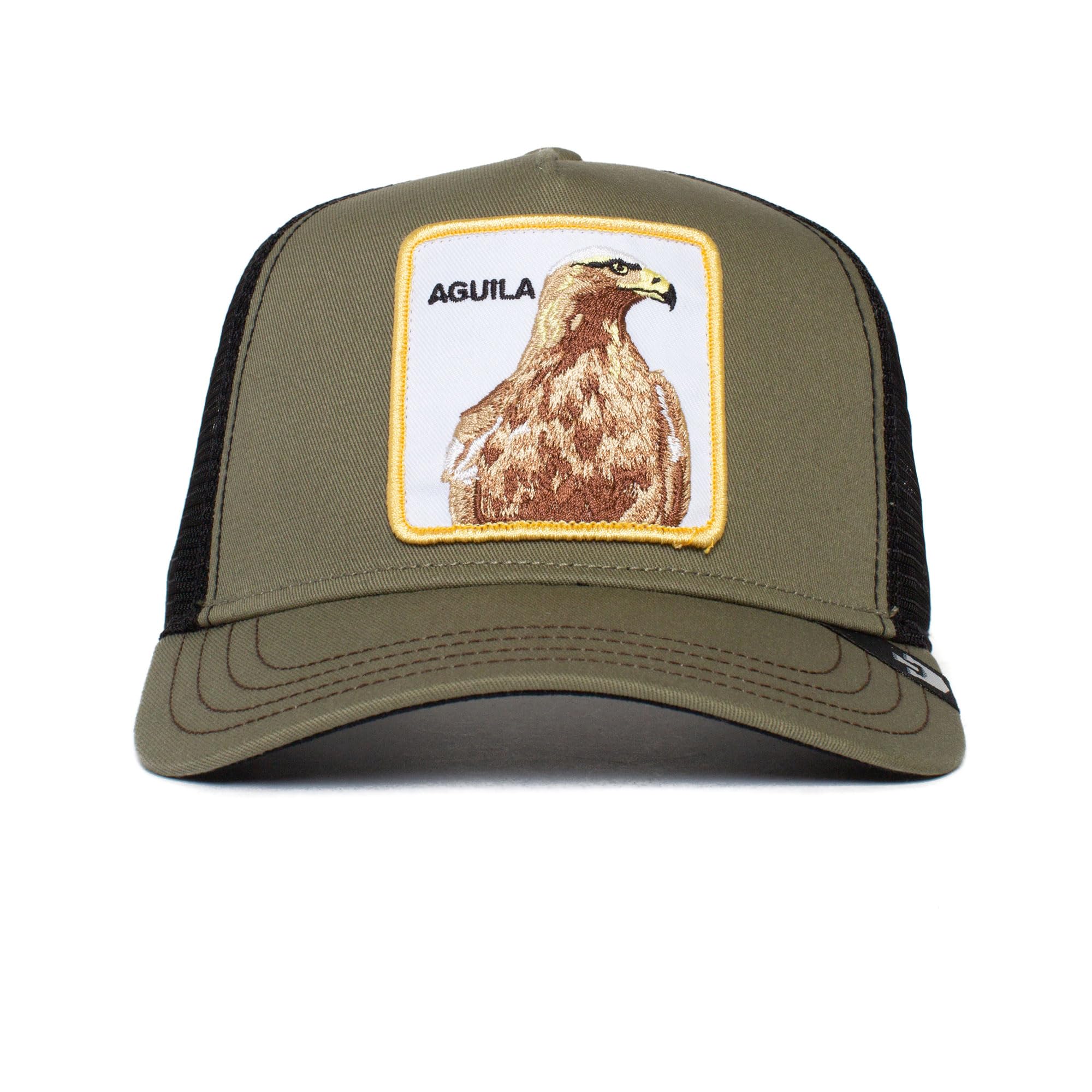 Goorin Bros. The Farm Unisex Spanish-Language Adjustable Mesh Trucker Hat, Moss (Aguila Dorada), One Size