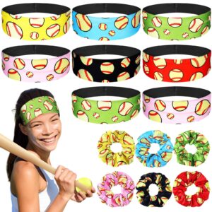 juexica 24 pack headbands and scrunchies set - 12 non-slip headbands, 12 elastic hair bands for women, girls, teens, adults