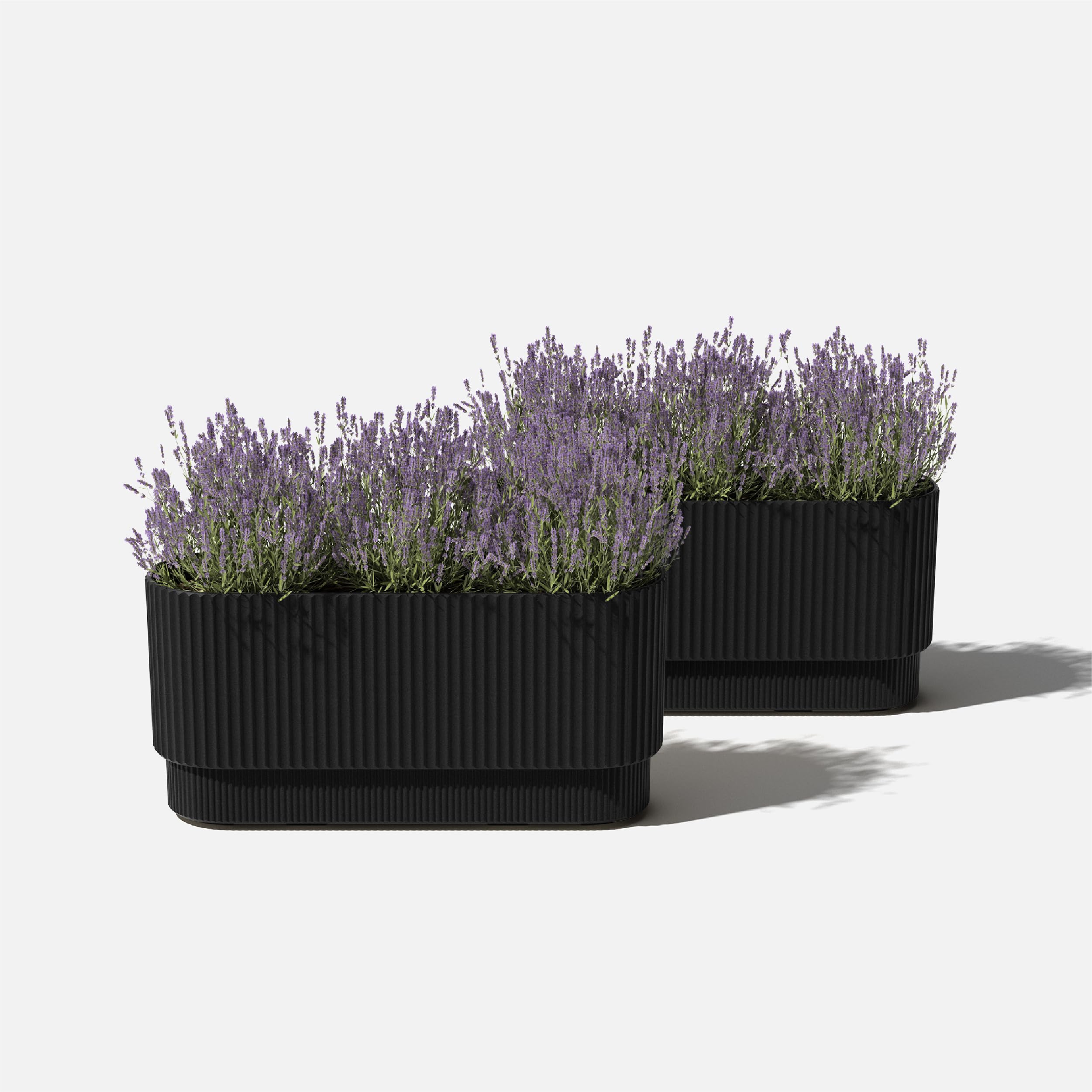 Veradek Demi Series Long Planter for Porch, Patio, Backyard | Durable Plastic-Concrete Material | Modern Décor for Shrubs, Flowers