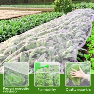 2 Pack Garden Netting 10x39.4Ft Ultra Fine Mesh Insect Netting for Garden Protection,Reusable Barrier Protection Mesh Plants Cover for Protect Vegetables Plants Fruits Flowers Crops from Animals