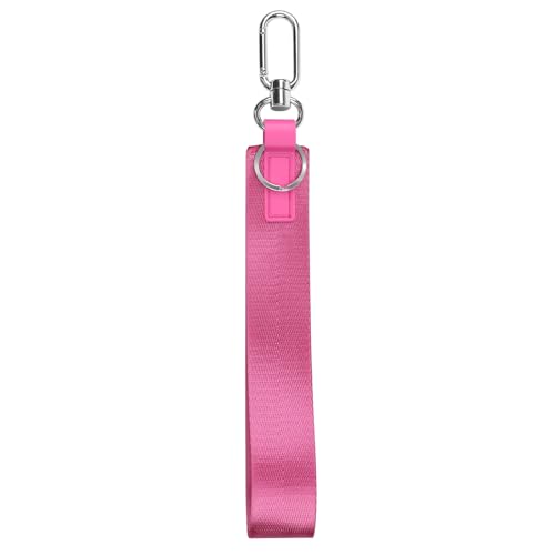 Mum's memory Wristlet Keychain for Women and Men，Key Chain Holder，Wrist Lanyard for Keys(Rose Red)