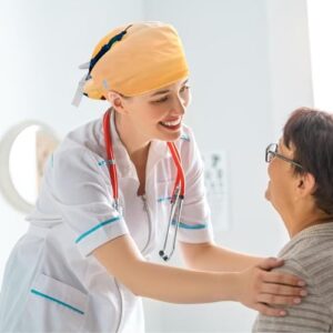 Nurse Scrub Caps,Scrub Hats with Buttons and Cotton Sweatband,Statue of Liberty in The United States