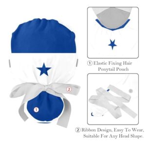 CWAGFEQZ 2-Pc Gourd-Shaped Working Cap,Fisherman Hat with Buttons and Cotton Sweatband,Honduras Flag