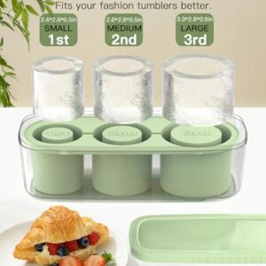 Ice Cube Tray for Stanley Tumbler, Silicone Ice Molds for Freezer, Ice Maker for Whiskey, Coffee, BPA-free (Green)