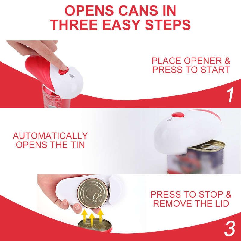 Electric Can Opener,Hands-Free Automatic Operation, Safe & Easy Single Button Press – The Ultimate Kitchen Gadget