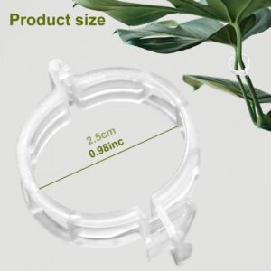 Secured Plastic Plant Clip, 2024 Upgrade Plant Support Clips, Garden Clips for Climbing Plants, Plastic Trellis Clips Plant Support Clips Tomato Grape Vine Vegetables Plant Fixing Clips (100, White)