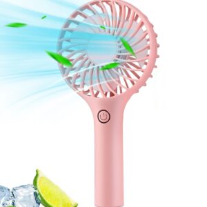 Ambandier Portable Handheld Fan, 3 Speeds Mini Portable Fan, Powerful Wind Hand Fan with Large Battery, Battery Operated Small Personal Fan for Indoor Outdoor Travel Concert Summer Gift.