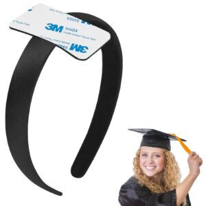 weiguzc graduation cap hair band – secure and comfortable hair accessory for graduation caps (black - 1pcs, unisex)