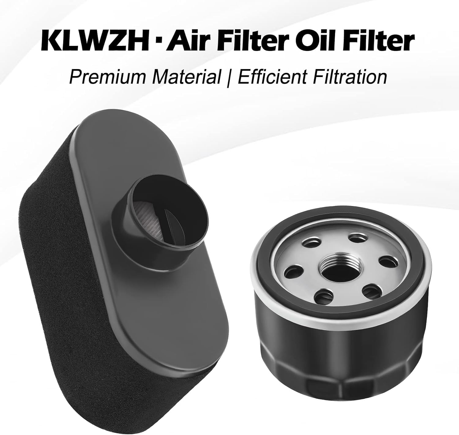 KLWZH 11013-0752 Air Filter 49065-7007 Oil Filter for Kawasaki FR651V FR730V FS481V FS541V FS600V FS730V 4-Cycle Engine Lawn Mower Tractor 11013-7047 Air Filter Replacement