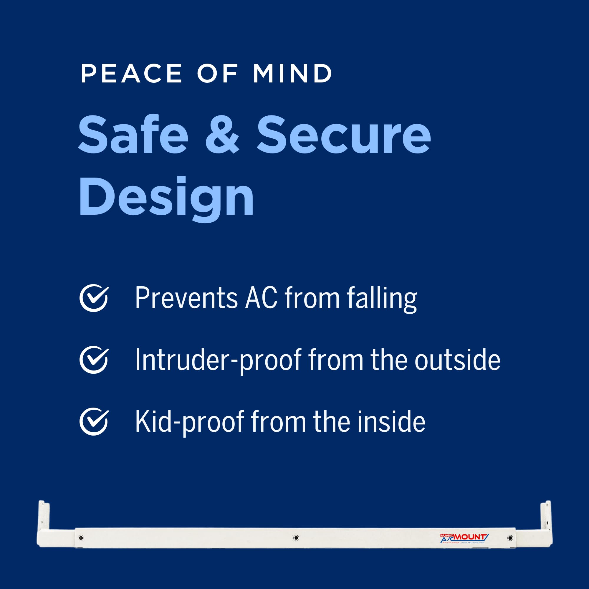 MAGIC A/C MOUNT - Air Conditioner Bracket - Window AC Support Bracket - Supports A/C Units up to 150lbs - for Windows up to 42" Wide - Heavy Duty Window AC Support Bracket