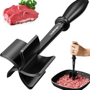 Meat Chopper, Hamburger Smasher Tool, Ground Beef Chopper Tool and Premium Heat Resistant Masher, Ground Turkey and More, Nylon Ground Beef Chopper Tool and Meat Fork, Non Stick Mix Chopper