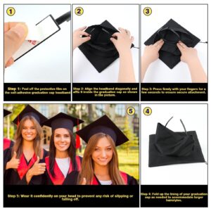 Teisaiko 4-Pack Graduation Cap Headband - Secures Your Graduation Cap and Hair Style, Grad Cap Headband (4-Pack)