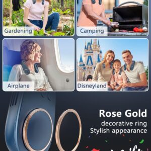 Neck Air Conditioner,Neck Fan Rechargeable Battery Operated Metal Cooling Plate AC Cooler,Personal Portable Neck Fans that Blow Cold Air,Usb Bladeless Quiet Head Wearable Hangs Around Neck Device Blue