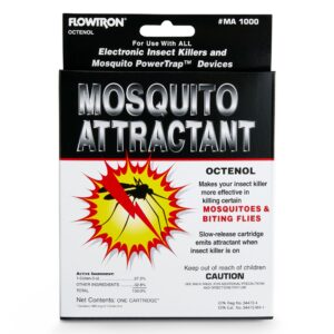 Flowtron MA-1000 Octenol Mosquito Attractant Cartridge, Compatible with BK-15, BK-40, BK-80, MC-9000, FC-8800-3 Pack