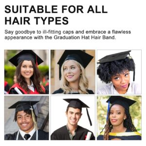 WEIGUZC Graduation Cap Hair Band – Secure and Comfortable Hair Accessory for Graduation Caps (Black - 1PCS, Unisex)