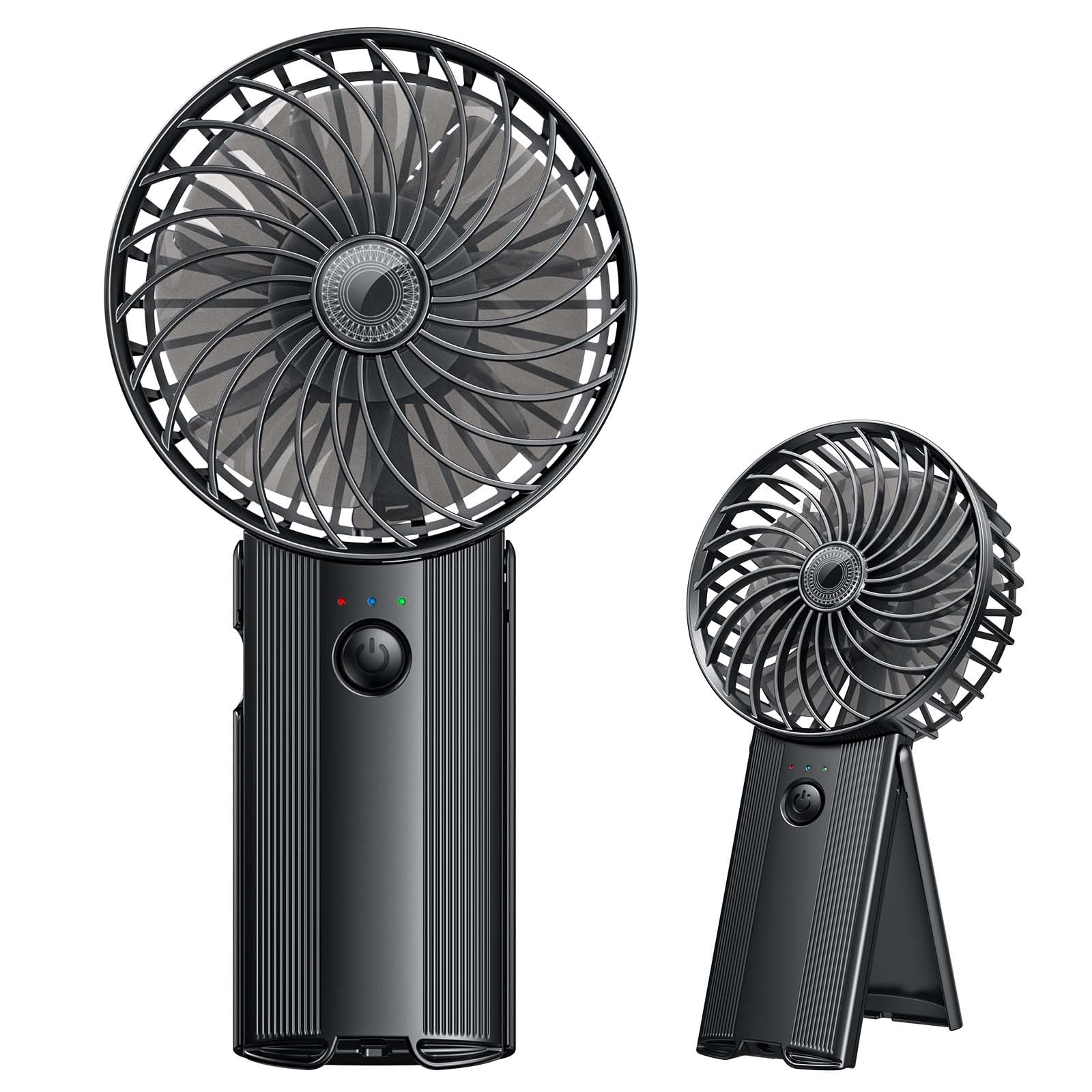 Portable Personal Handheld Rechargeable Fan: Mini Hand Held Fan 4 Speeds Cool Air Wind 6-15Hrs Work Adjustable Operated USB Recharge Battery Quiet Pocket Fan for Boy Men Women Office Outdoor Travel