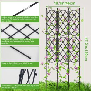 Garden Trellis for Climbing Plants, Deaunbr Plant Support Obelisk Trellis Garden Trellises for Vines, Flowers Stands, Raised Bed, Outdoor & Indoor Potted Plants, Tomato, Rose, Cucumber, Pea, Clematis