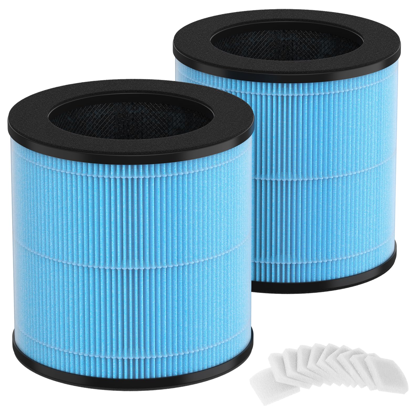 CFKREYA MJ003HD Replacement Filter Compatible with POMORON Air Purifier Model MJ003HD, 4-in-1 High-Efficiency H13 HEPA with Activated Carbon Filter, 2 Pack