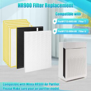 HR900 Replacement Filter-Compatible with Winix HR900 Ultimate Pet Air Purifier,Part#1712-0093-00 Replacement Filter T and 1712-0094-00 Replacement Filter U