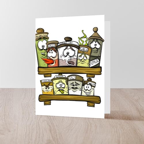 CafePress Kitchen Cooking Spice Rack Spice Lo Greeting Cards Folded Greeting Cards (10-pack) Glossy