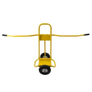 biosp panel truck dolly cart with 1200 lbs load capacity all terrain drywall sheet cart with wheels heavy duty rolling panel dolly service cart for handling sheetrock drywall plywood lumar, yellow