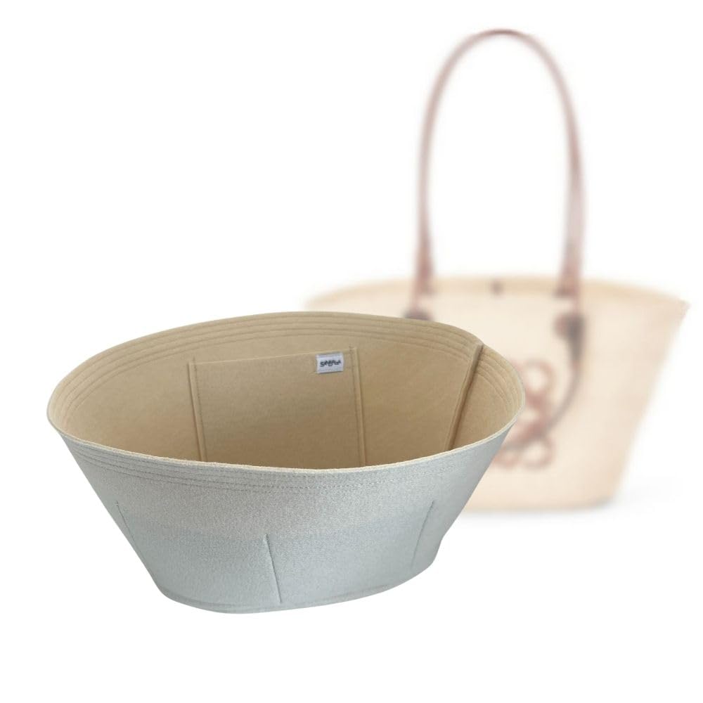 SAMORGA (16-30/ Loe-Anagram-Basket-M-R Bag Organizer for Anagram Basket Bag Medium : Raw-Edge Bag Organizer Insert Innerbag (2mm Eggshell)