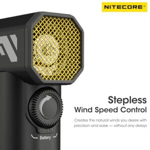 Nitecore CW20 Pocket Photography Fan with Flat Nozzle, Round Nozzle, Storage Case