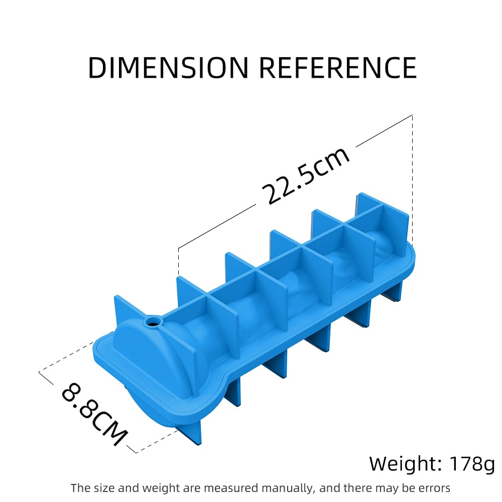 Large Ice Cube Mold for Cocktails, Whiskey, Coffee, Cake and Chocolate, Fun Shapes for Adult Pranks, Big Reusable Custom Silicone Molds, Personalized Novelty Easy-Demold idea for Party (Blue)