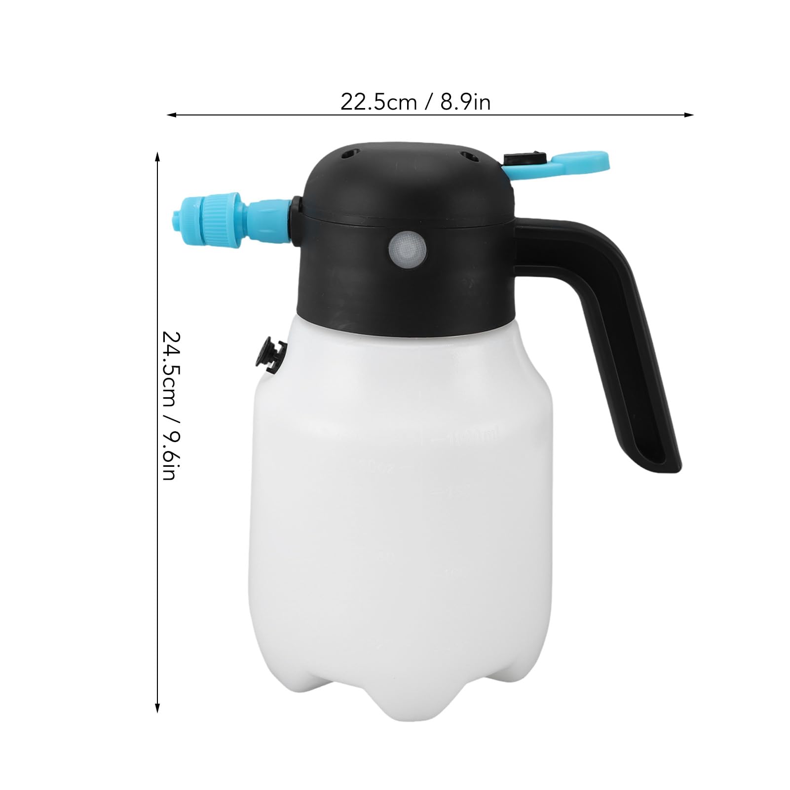 Handheld Foam Sprayer, 2000mAh 1.8L Cordless Pressurized PP Electric Foam Spray Bottle Foam Cannon for Car Washing Garden