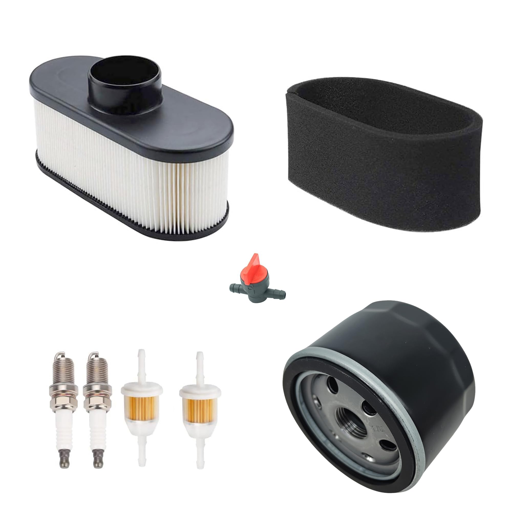 RYTIME 49065-7007 Oil Filter and 11013-7047 Air Filter Tune Up Kit Compatible for Kawasaki FR651V FR691V FR730V FS481V FS541V FS600V FS730V Engine Lawn Mower Tractor Parts