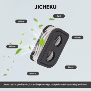 JICHEKU 593260 Air Filter 798452 334404 for 4247 5432 5432k 09P00 09P702 tb110 550E 500EX 550EX 625 575EX Lawn Mower Air Filter Series Engine Accessories(2 PCS)