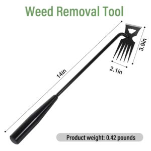 SIXCAR Weeding Tools,Portable Garden Weeder Tool,2024 New Manganese Steel Weed Puller,for Hand Weeder for Vegetable Gardening Backyard Farm Planting & Uprooting Weeding Tool (Black 5-Tooth)