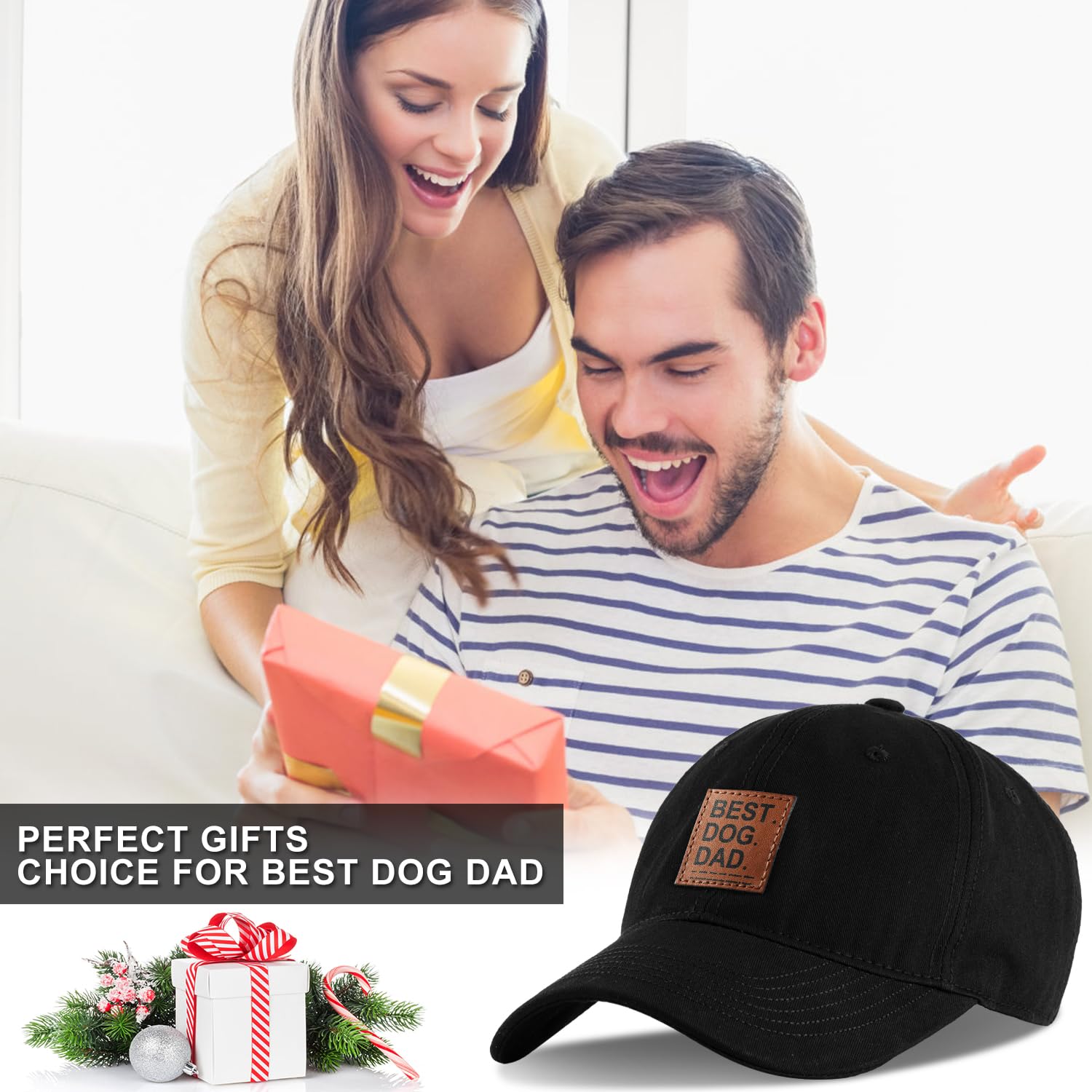 MEINICY Best Dog Mom Dad Hat Gifts for Mom Dad Women Men Grandma, Birthday Gifts Baseball Cap