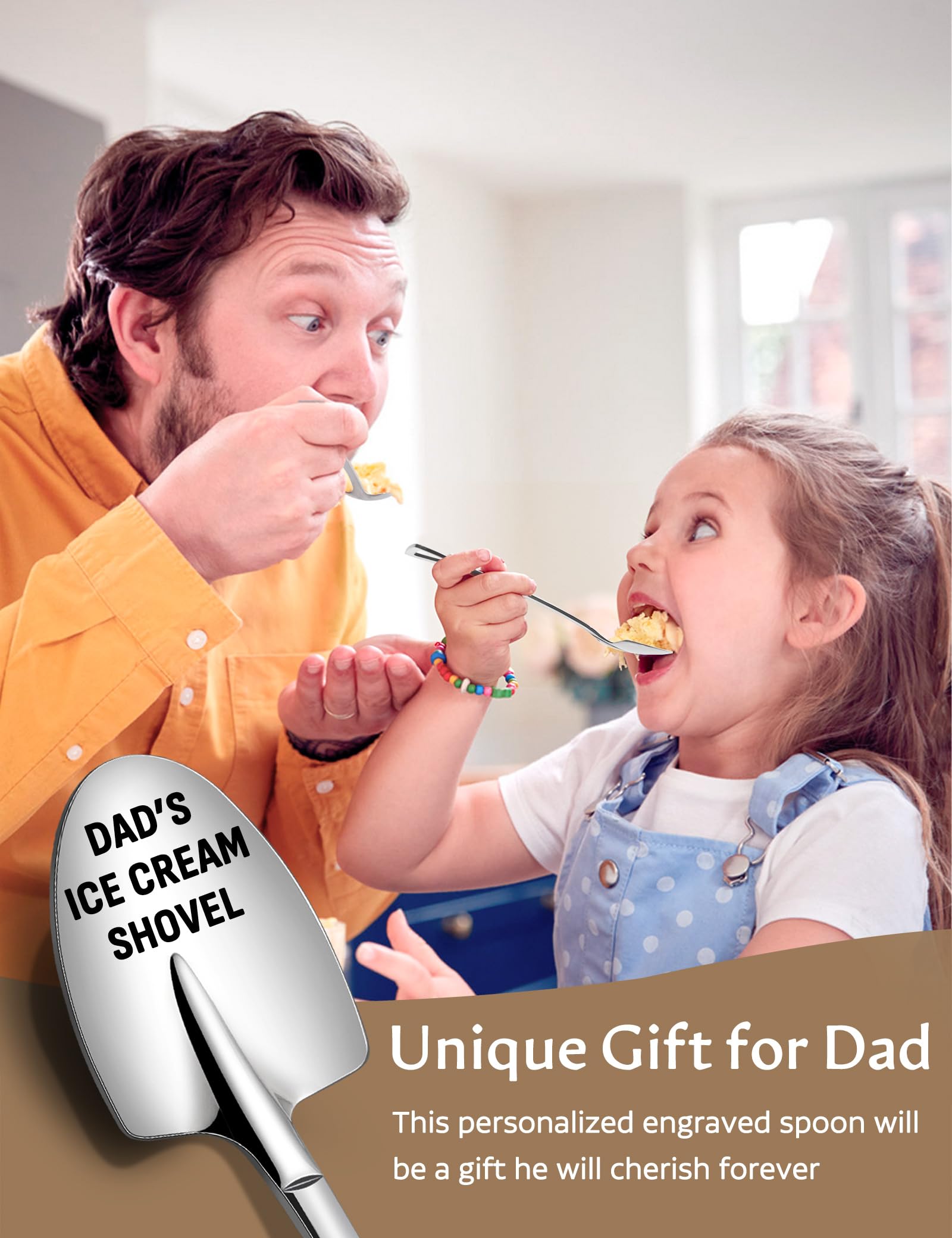 Gifts for Dad from Daughter, Son - Father Birthday Gifts, Dad's Ice Cream Shovel Birthday Gifts for Dad