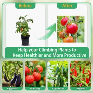 Tomato Clips for Climbing Plants, Upgrade Secured Plastic Plant Clip, Tomato Trellis Clips for Plants Support, Plastic Plant Clips for Tomatoes Vines Gardening Supplies