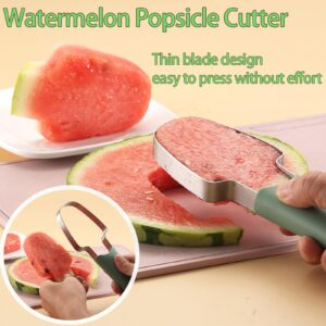 FANTEXY 3-in-1 Watermelon Fork Slicer Cutter，Stainless Steel Watermelon Popsicle Cutter Watermelon Cutter Slicer Tool Melon Cutter Knife Portability Fruit Fork for Camping Kitchen Gadgets