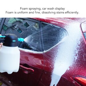 Handheld Foam Sprayer, 2000mAh 1.8L Cordless Pressurized PP Electric Foam Spray Bottle Foam Cannon for Car Washing Garden