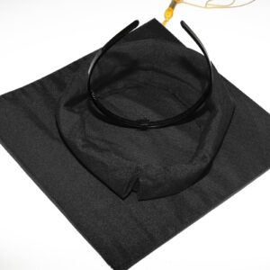 cobinaan Secures Your Graduation Cap Headband, Don't Change Your Hair, Secure Hairstyle Unisex 2PCS Black