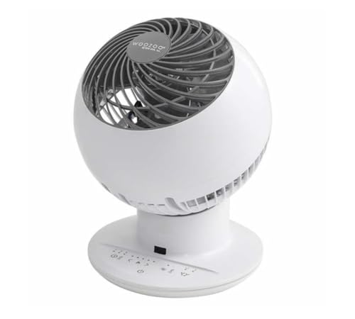 IRIS Woozoo Globe Multi-Directional 5-Speed Oscillating Fan [2024 Model], Small, White