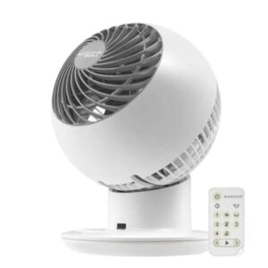 IRIS Woozoo Globe Multi-Directional 5-Speed Oscillating Fan [2024 Model], Small, White