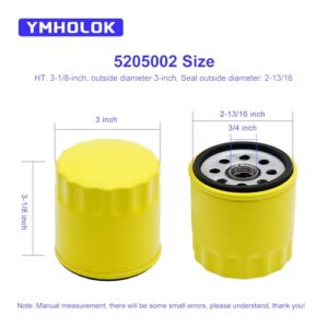 2PC 5205002 Oil Filter Fit for Kohler M18 M20 SV715 SV725 SV735 CV13S CV15S CV22S Engine 52 050 02 5205002S 52 050 02-S1 Oil Filter Lawn Mower/Tractor Extend Life Series Oil Filter