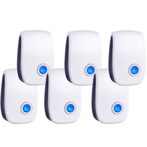 2024 upgraded ultrasonic pest control repeller 6 packs electronic pest repellent plug in indoor sonic repellent plug pest control for rodents cockroach bug roach insects mice spiders mosquitoes